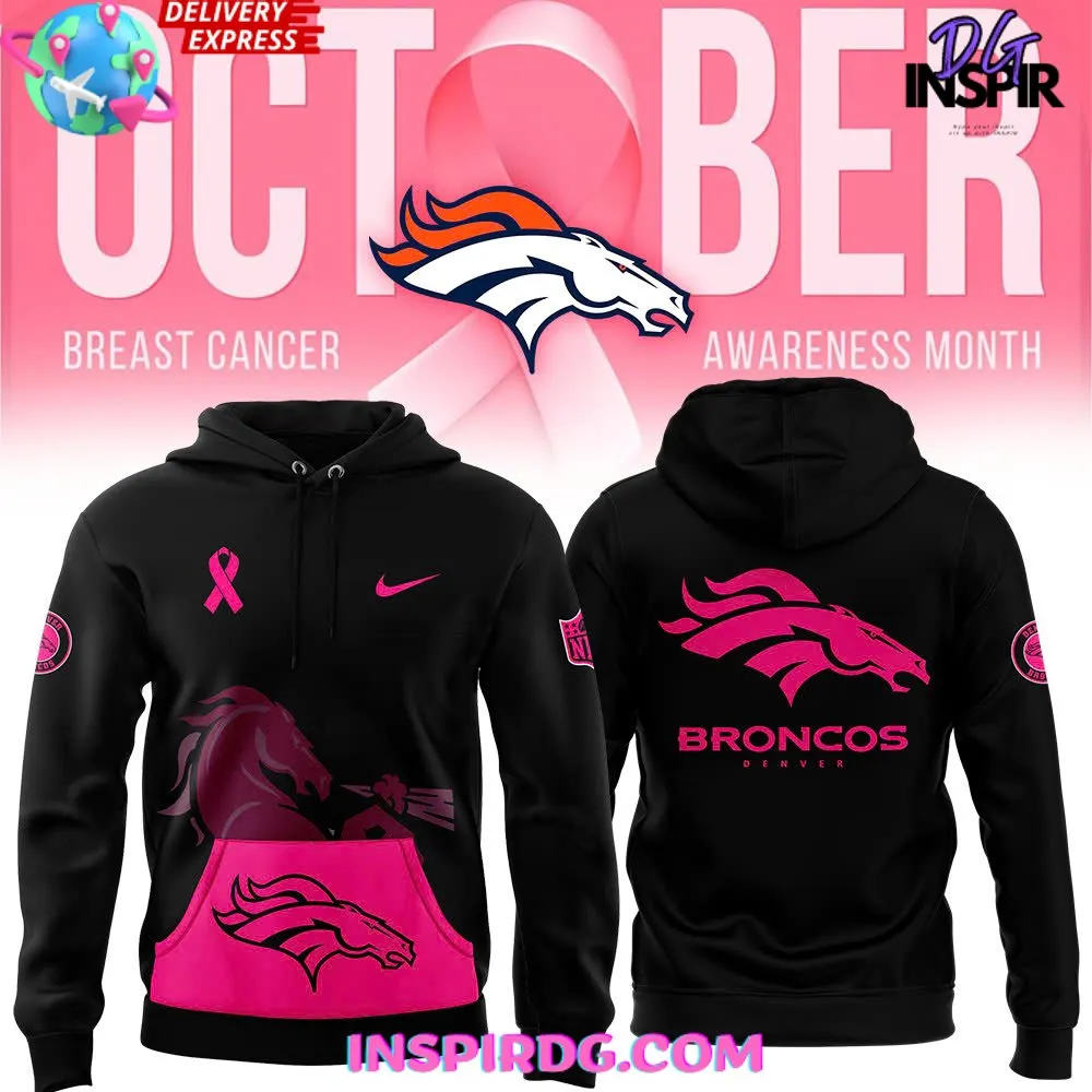 -Denver Broncos NFL Crucial Catch Breast Cancer 2024 Hoodie