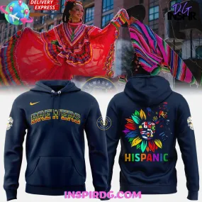 -Milwaukee Brewers Hispanic Heritage Month 2024 Navy Hoodie