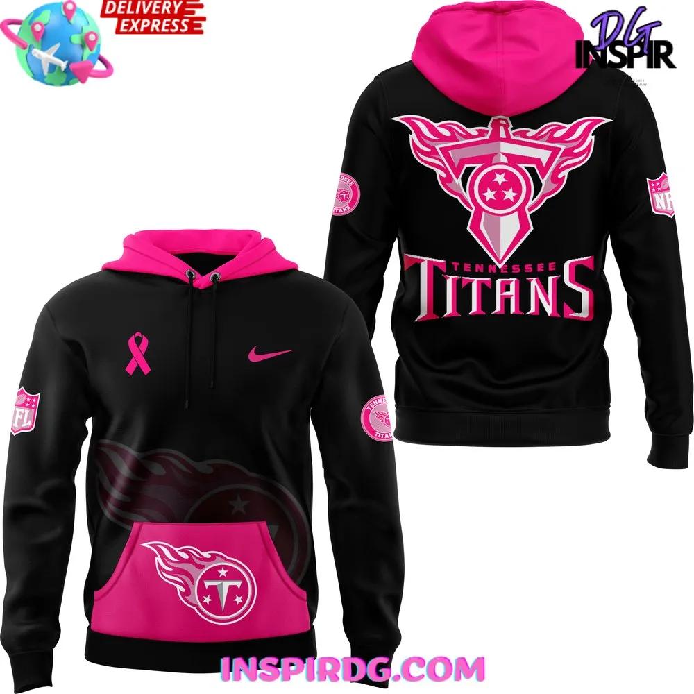 -Tennessee Titans NFL Crucial Catch Breast Cancer 2024 Hoodie