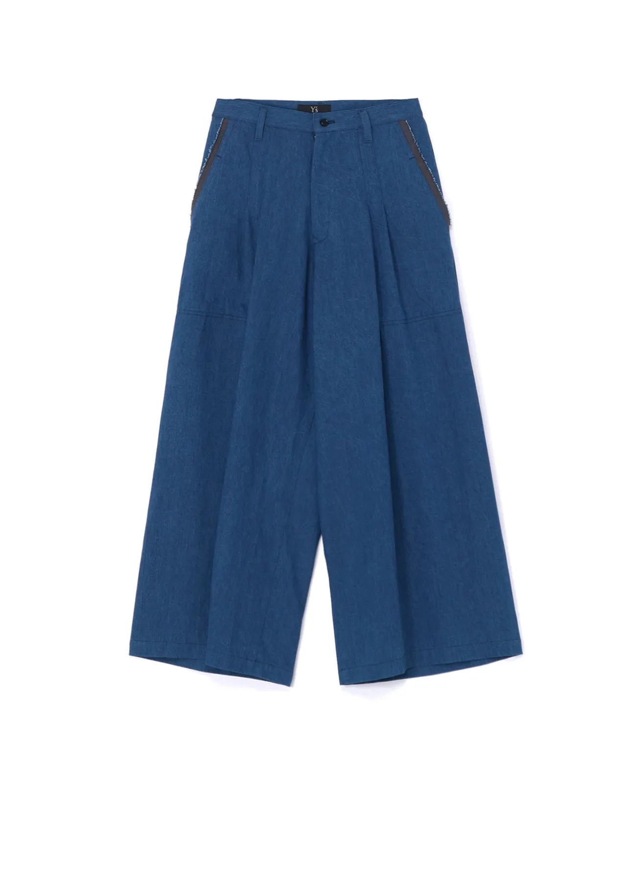 10oz DENIM DOUBLE PLEATED WIDE LEG PANTS