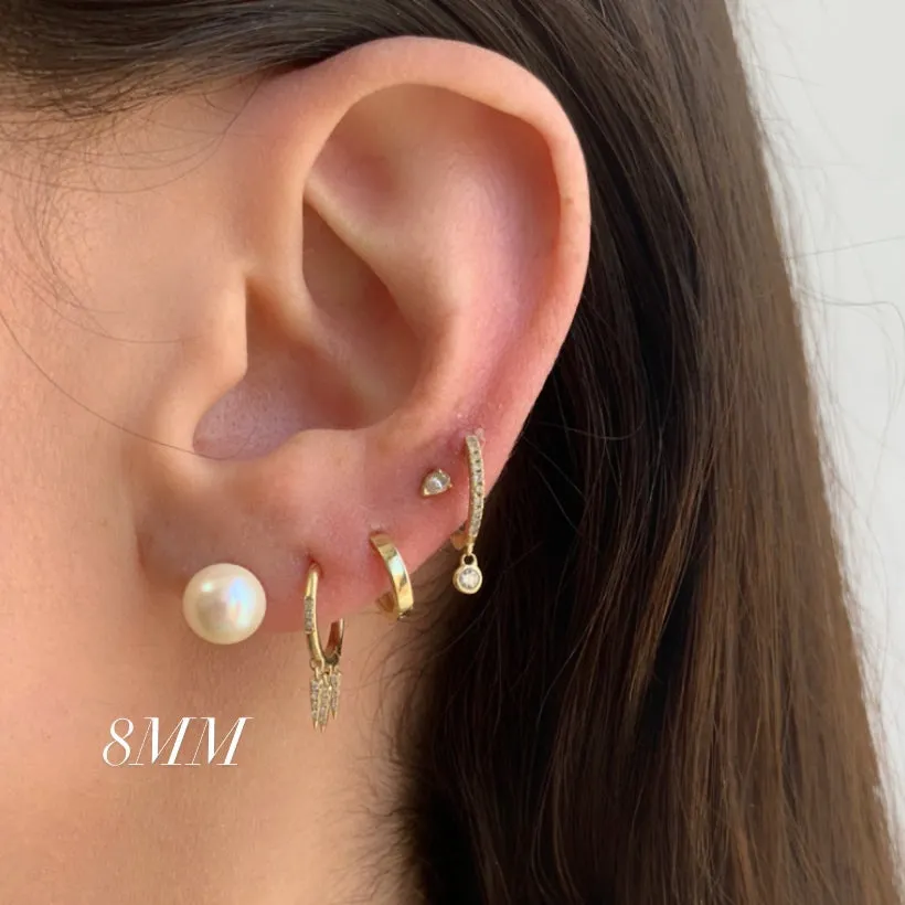 14K Gold Akoya Pearl Stud Earrings