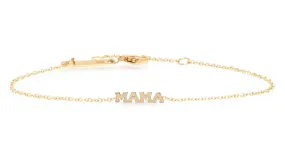 14K ITTY BITTY MAMA BRACELET