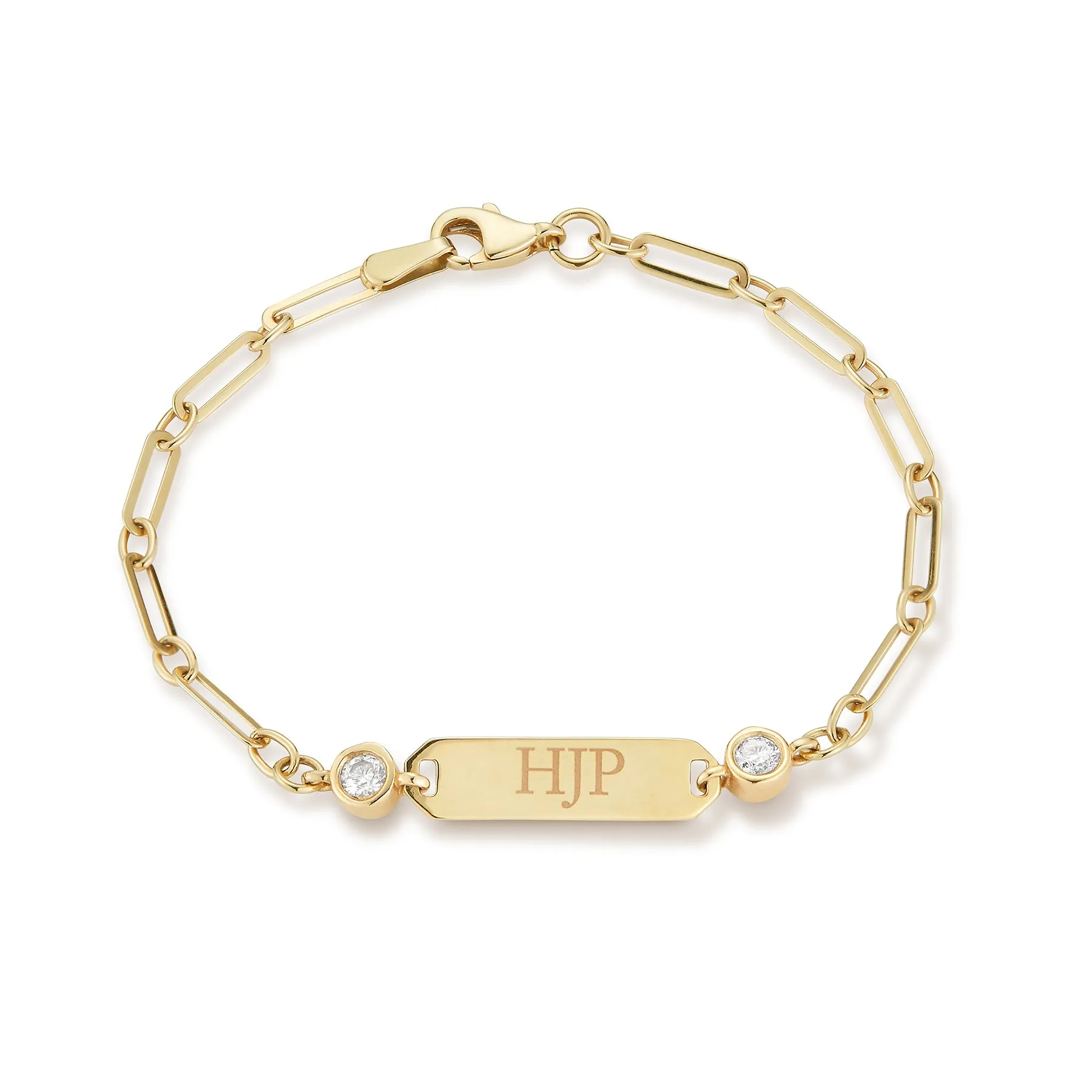 14k Yellow Gold Engravable ID Bracelet