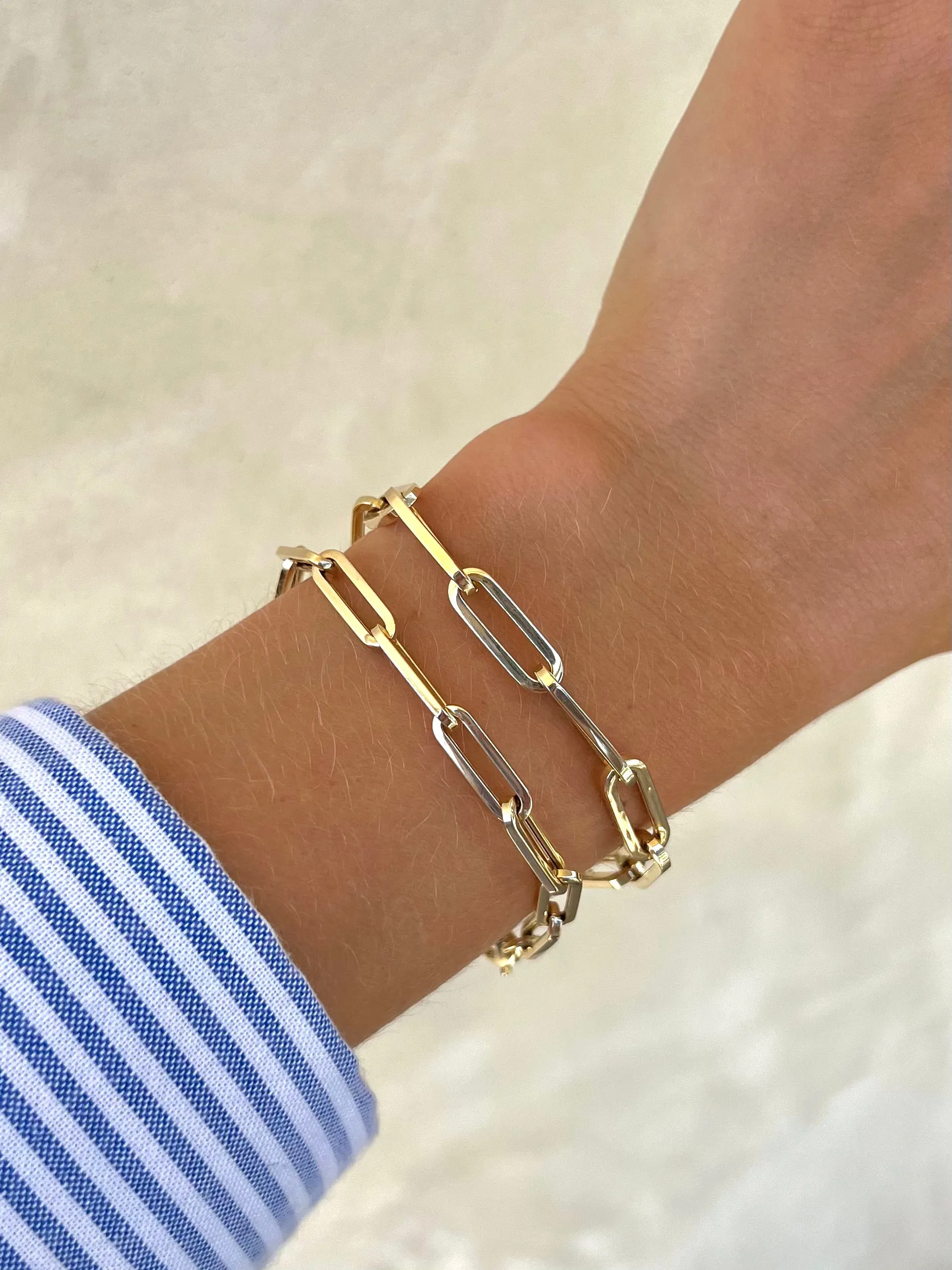 14K Yellow Gold Large Link Bracelet