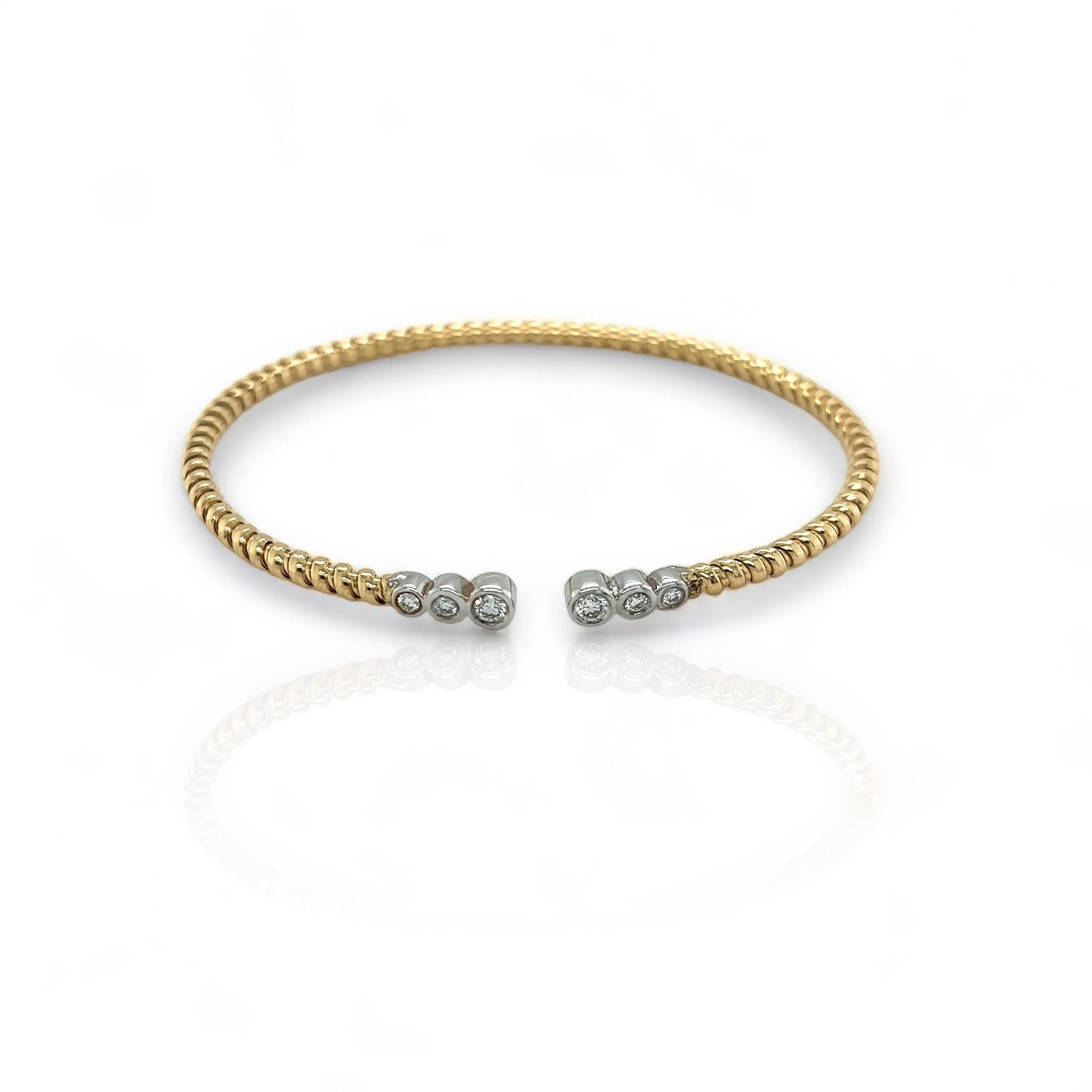 14kt Gold 0.25 CTW Diamond Cuff Bracelet