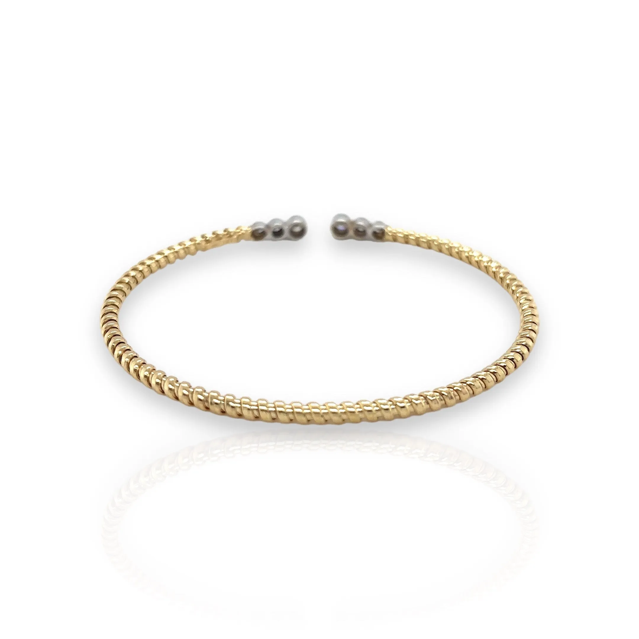 14kt Gold 0.25 CTW Diamond Cuff Bracelet