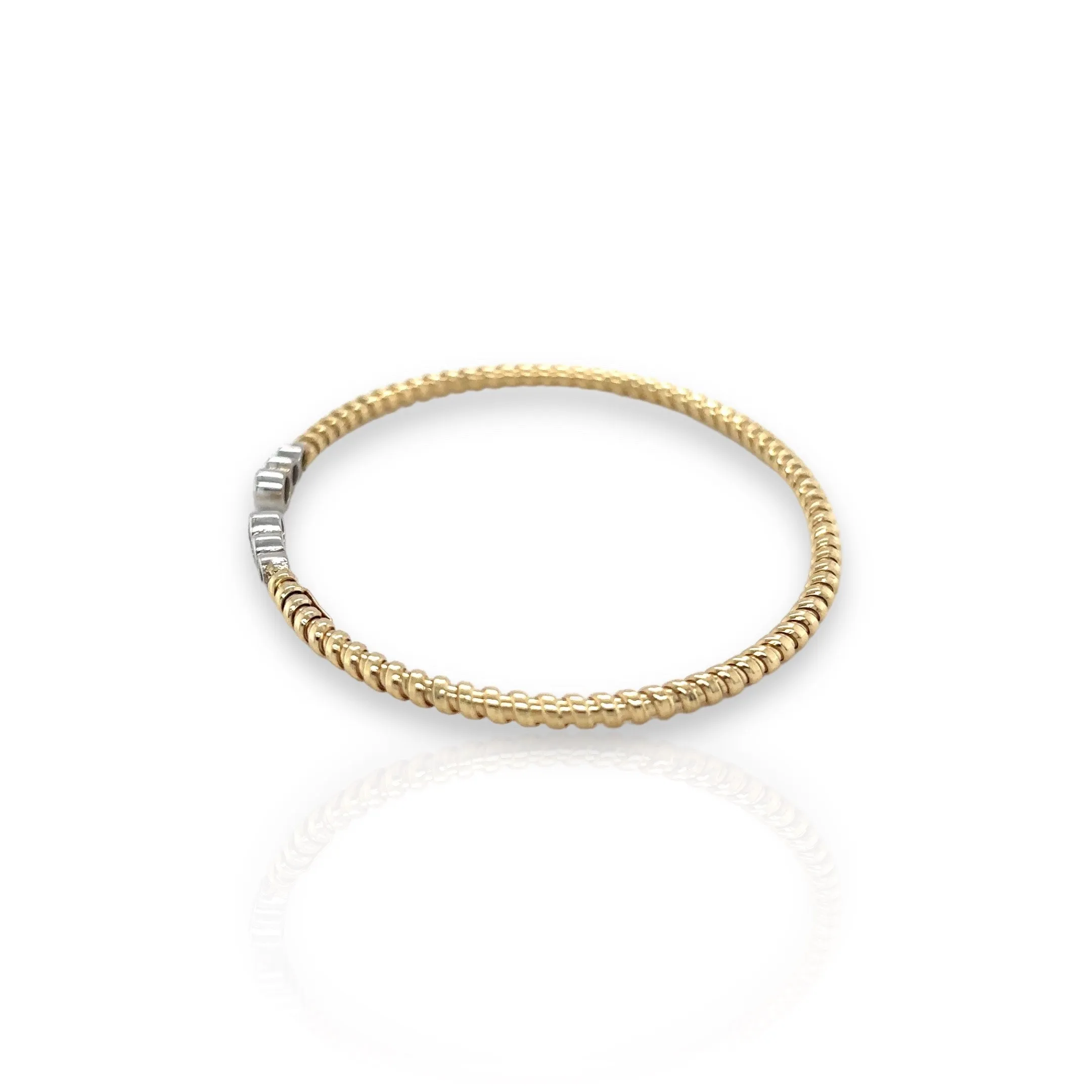 14kt Gold 0.25 CTW Diamond Cuff Bracelet