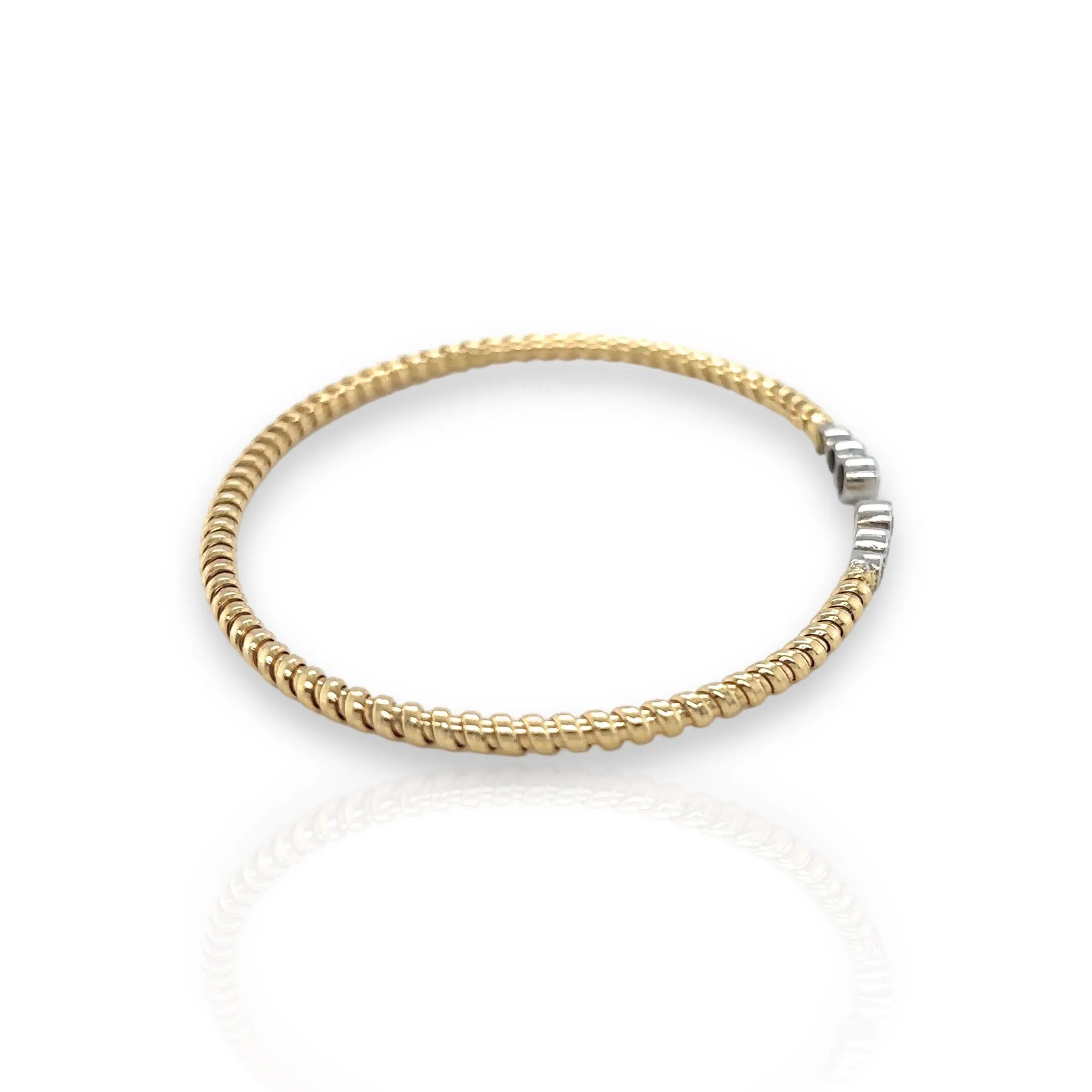 14kt Gold 0.25 CTW Diamond Cuff Bracelet