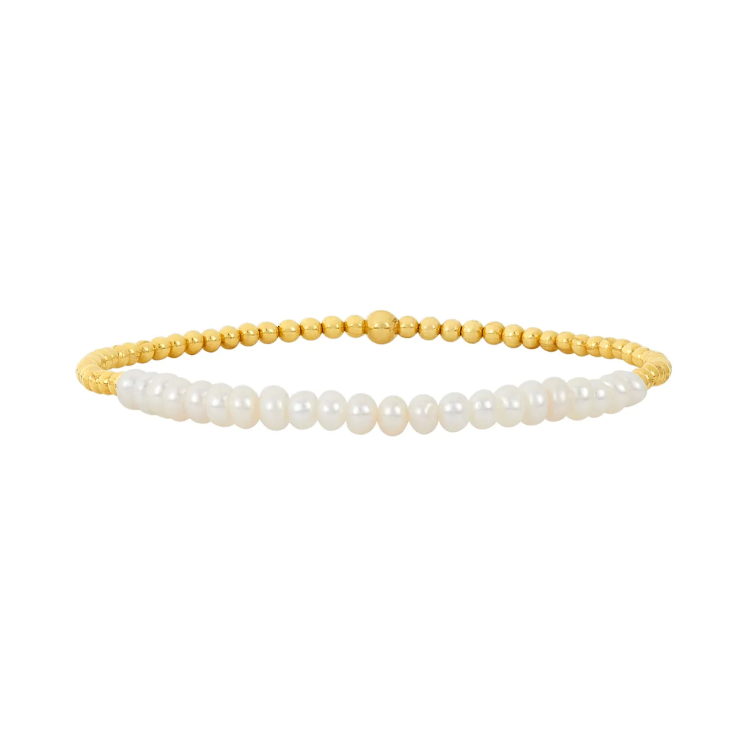 2MM Signature Bracelet with White Pearl