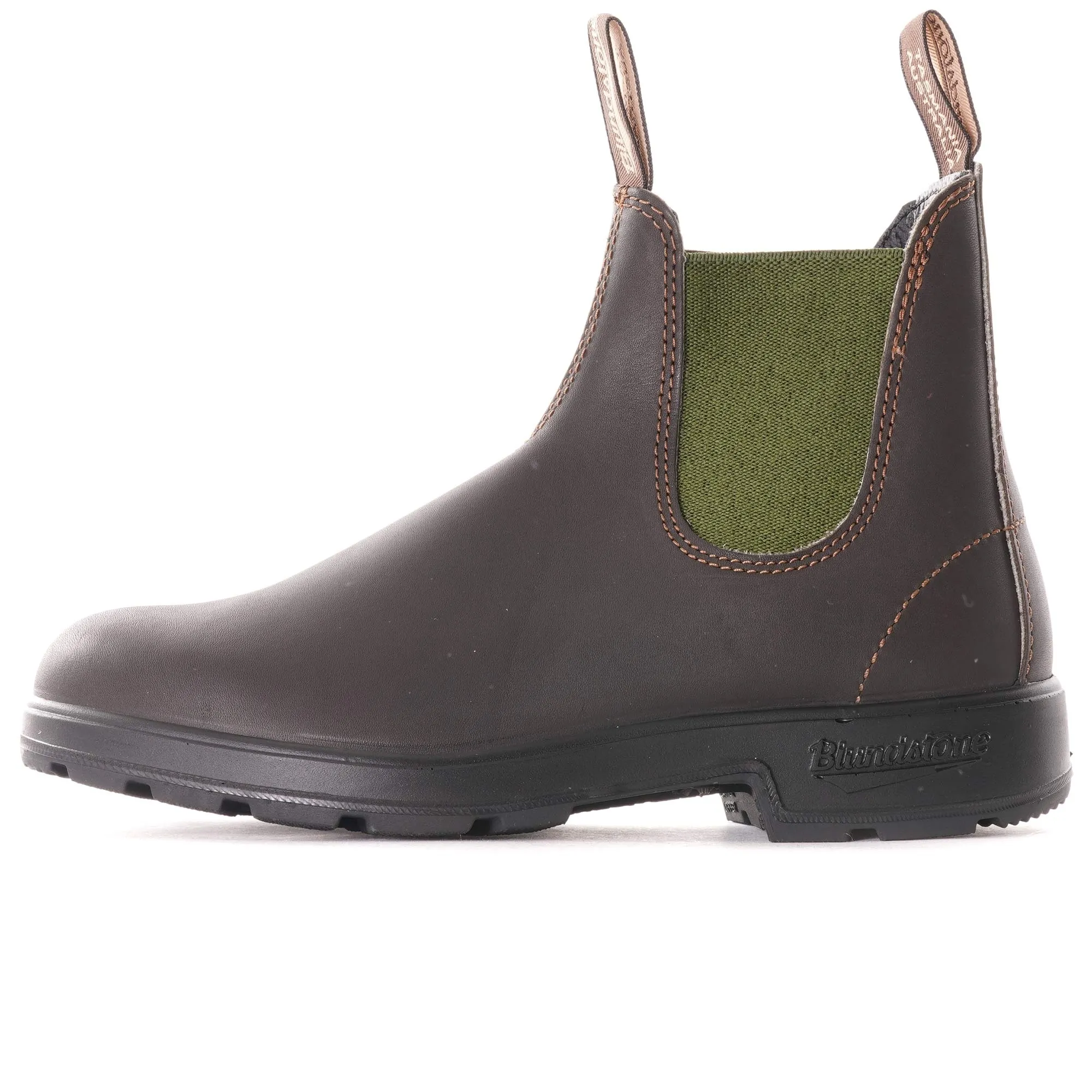 519 Coloured Elastic Sided Boot - Brown/Olive 