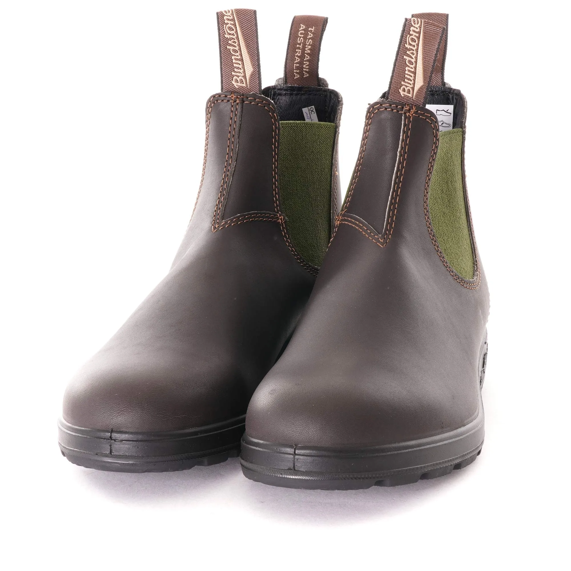 519 Coloured Elastic Sided Boot - Brown/Olive 