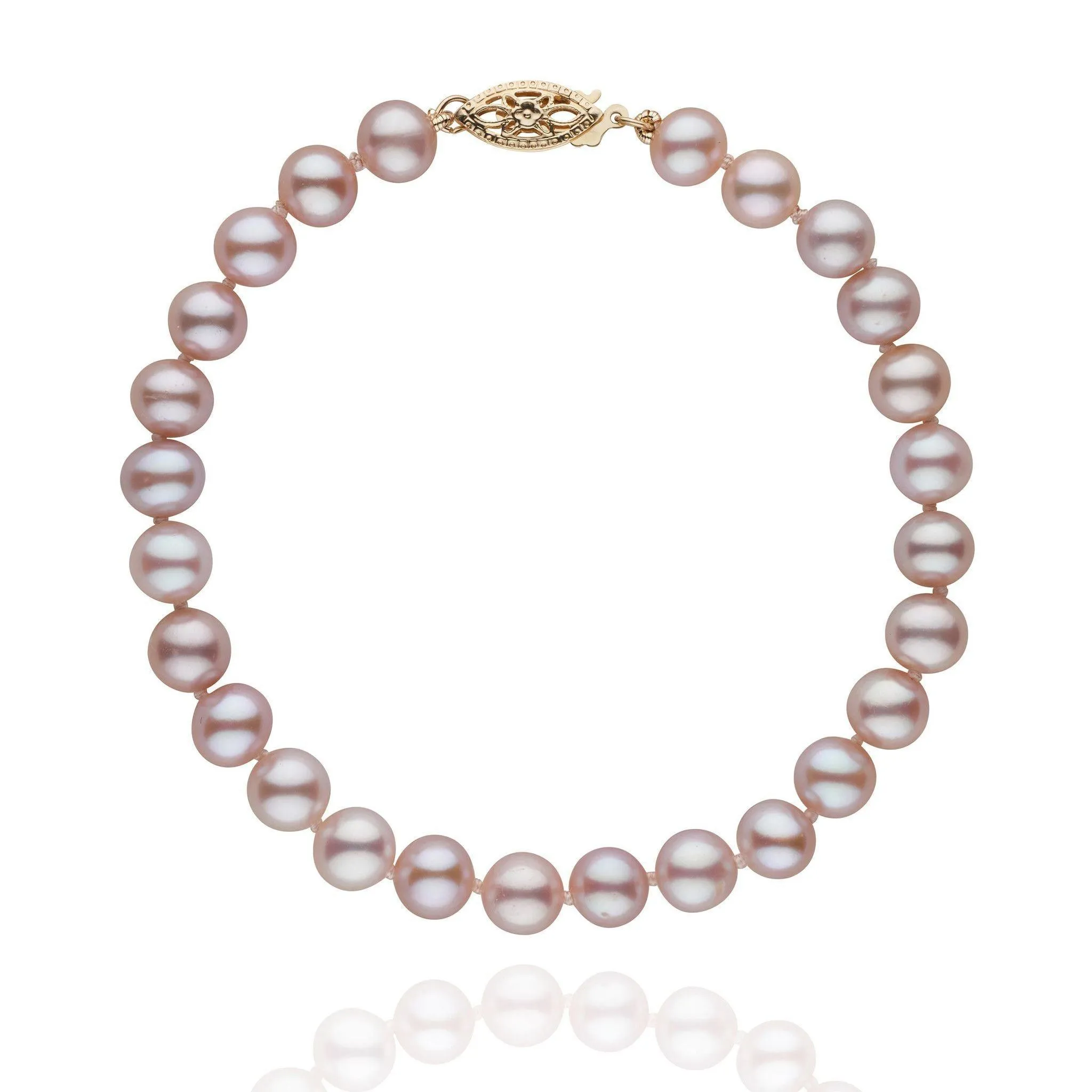 6.5-7.0 mm Lavender Freshwater AA+ Pearl Bracelet