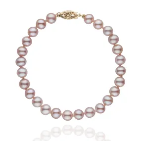 6.5-7.0 mm Lavender Freshwater AA+ Pearl Bracelet