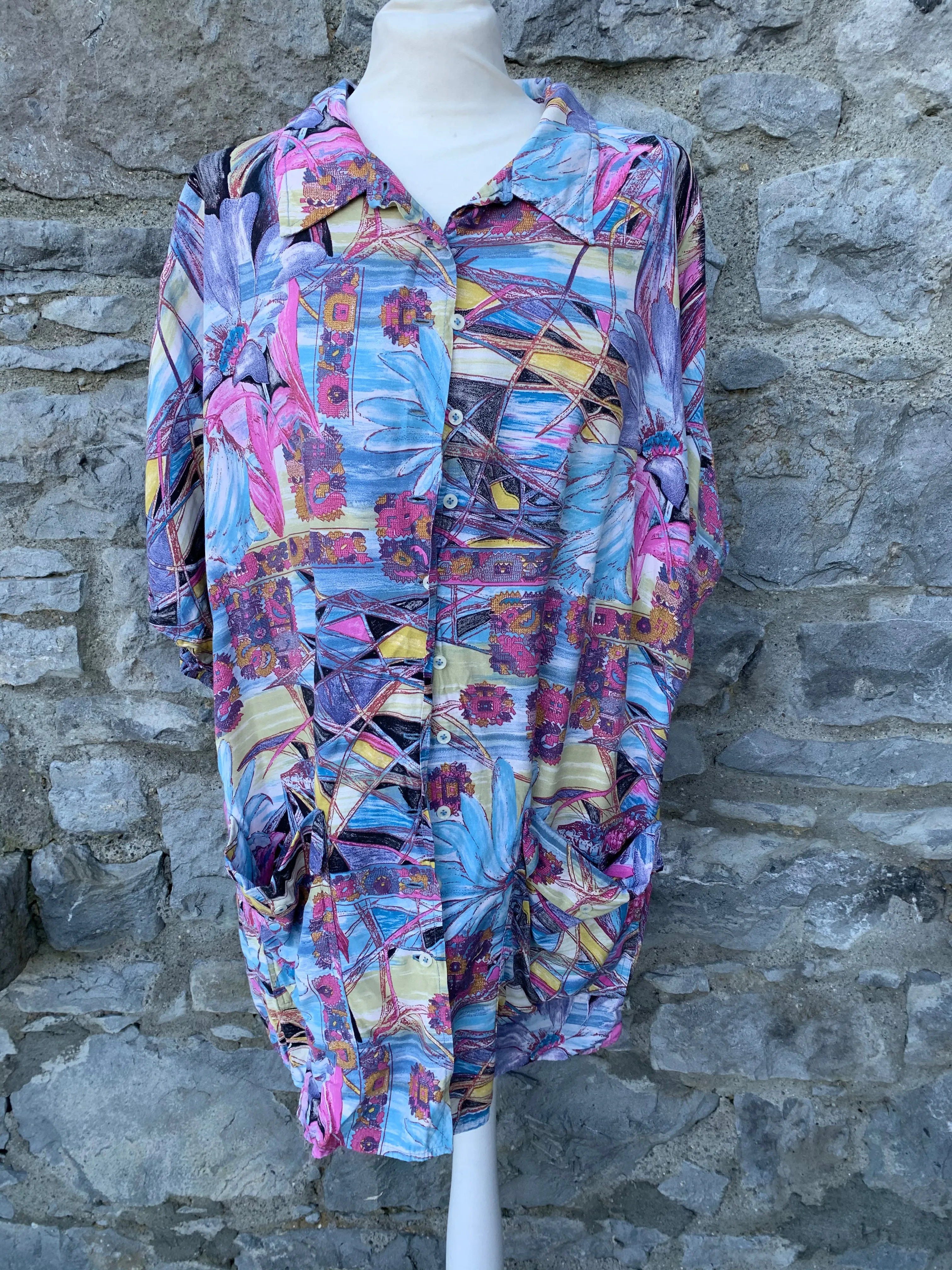 80s oversized abstract tunic  uk 10-14