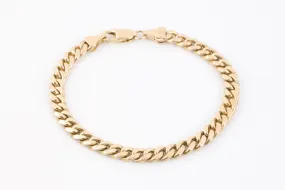 8.5 14k Yellow Gold Curb Chain Bracelet (30.45g.)