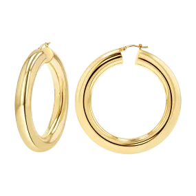 8mm Extra Grand Tube Hoop Earrings