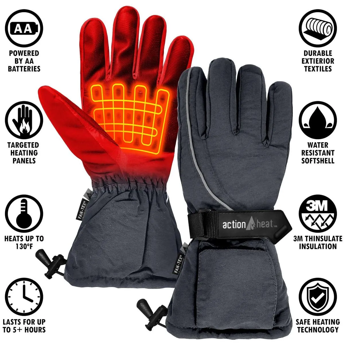 ActionHeat AA Women's Battery Heated Gloves