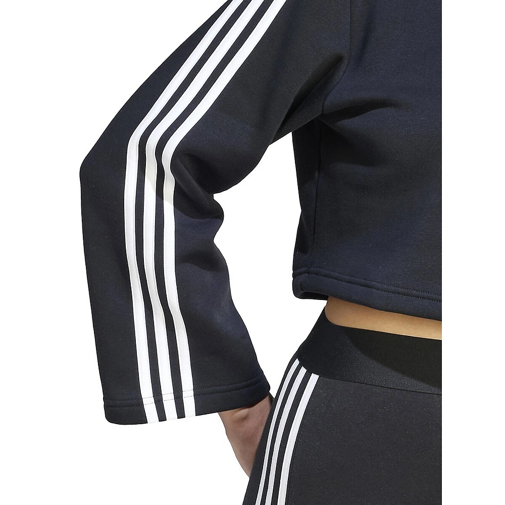 adidas Quarter-Zip Cropped Fleece Sweatshirt