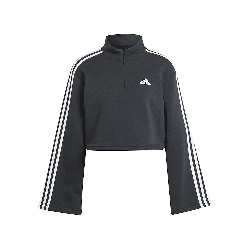 adidas Quarter-Zip Cropped Fleece Sweatshirt