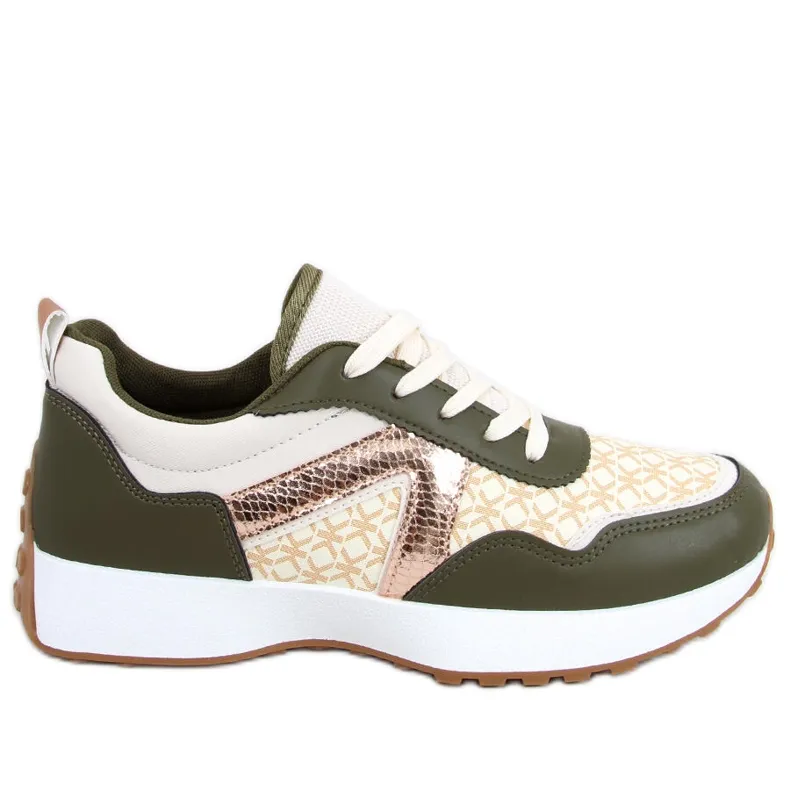 Akira Green Trainers beige