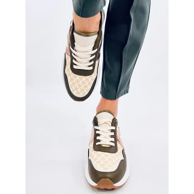 Akira Green Trainers beige