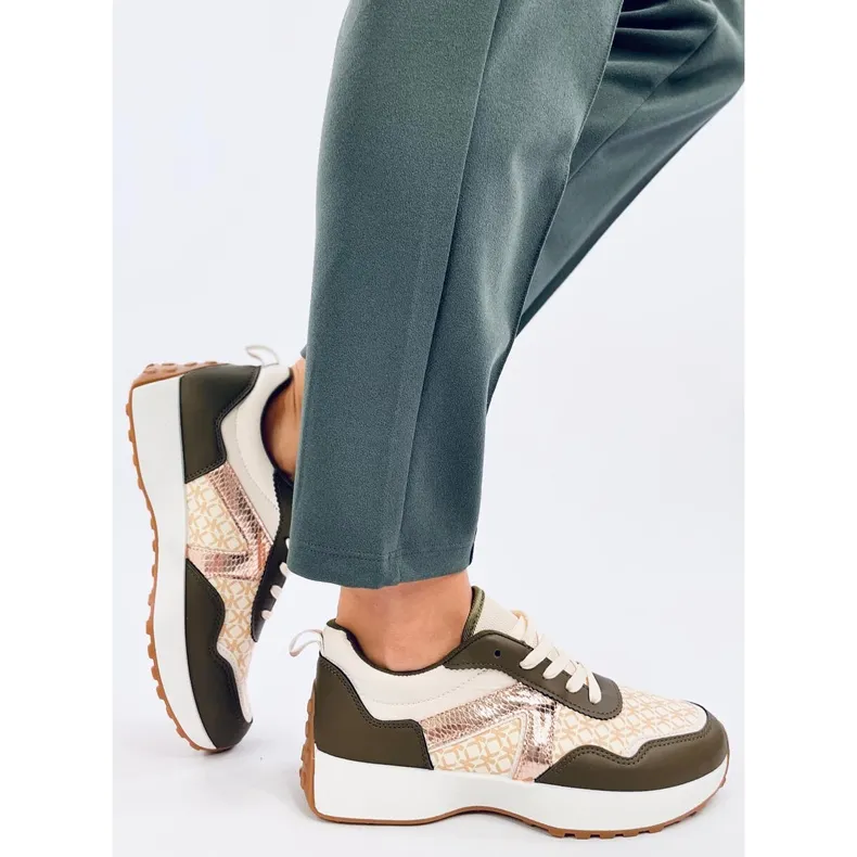 Akira Green Trainers beige