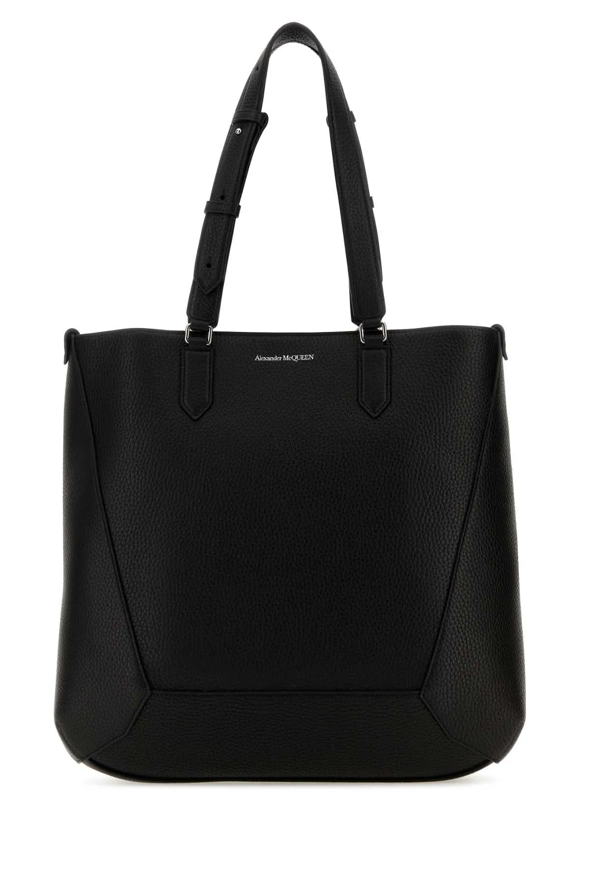 Alexander Mcqueen Black Leather Medium Edge Shopping Bag