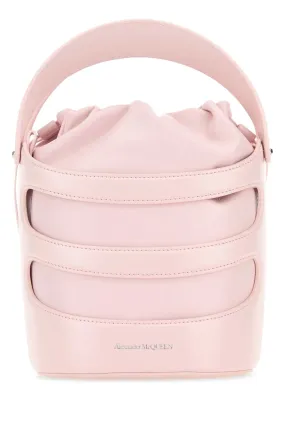 Alexander Mcqueen Pastel Pink Leather The Rise Bucket Bag