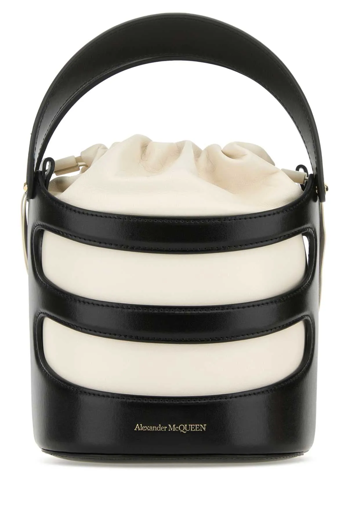 Alexander Mcqueen Two Tone Leather The Rise Bucket Bag