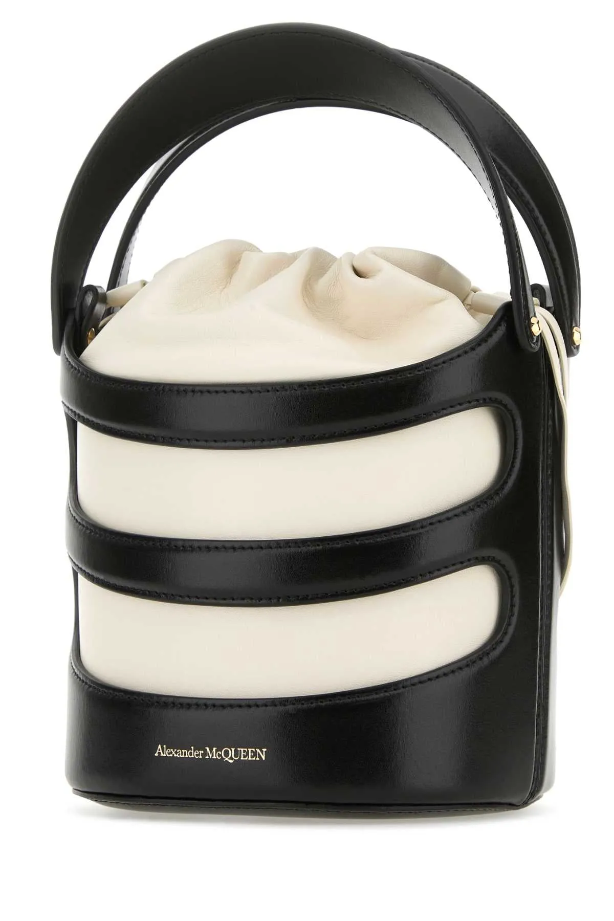 Alexander Mcqueen Two Tone Leather The Rise Bucket Bag