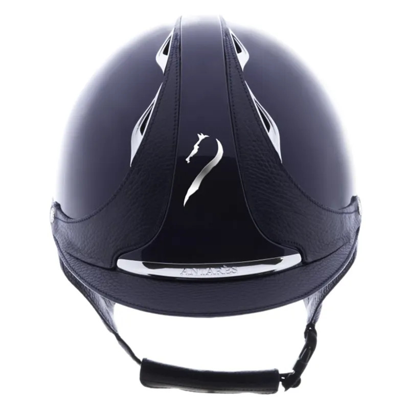 Antares Premium Glossy Riding Hat - Blue/Blue