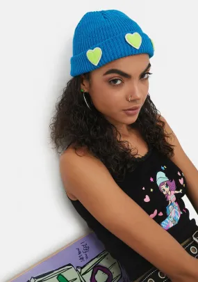 Aqua Flower Peacemaker Beanie-