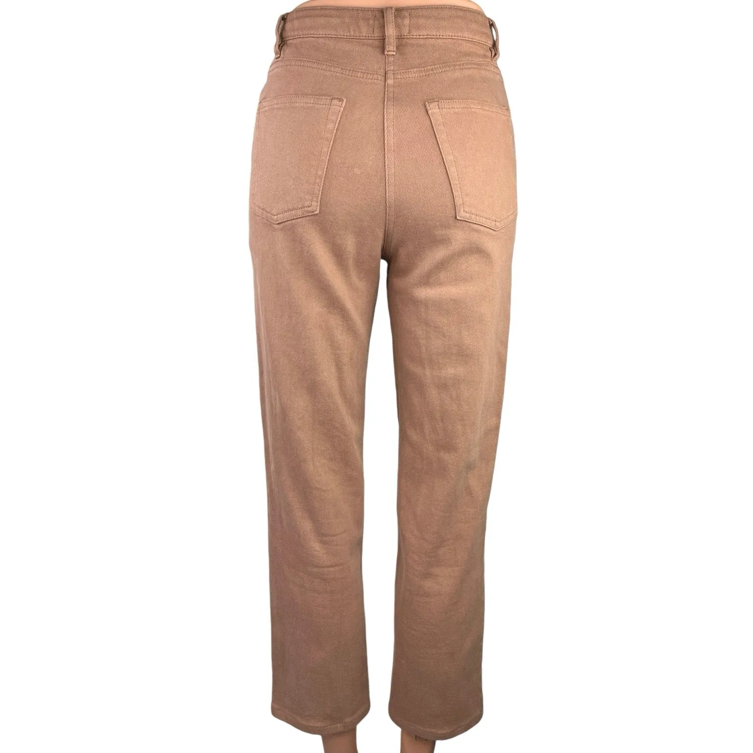 Aritzia Wilfred Free Tan Straight Leg High Rise Cropped Casual Pants Size 0