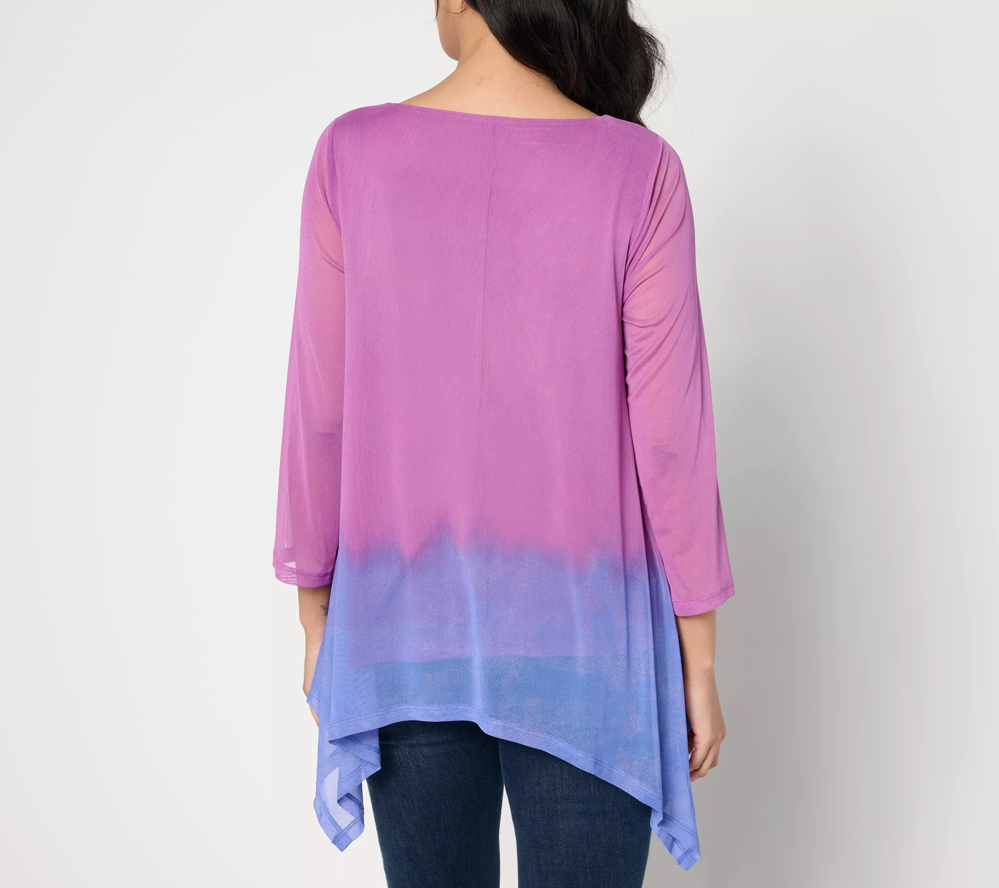 Attitudes by Renee Triple Mesh Ombre Tunic