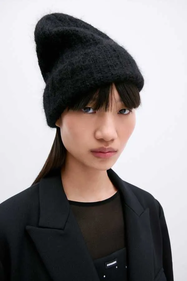 Baby Alpaca Beanie - Black