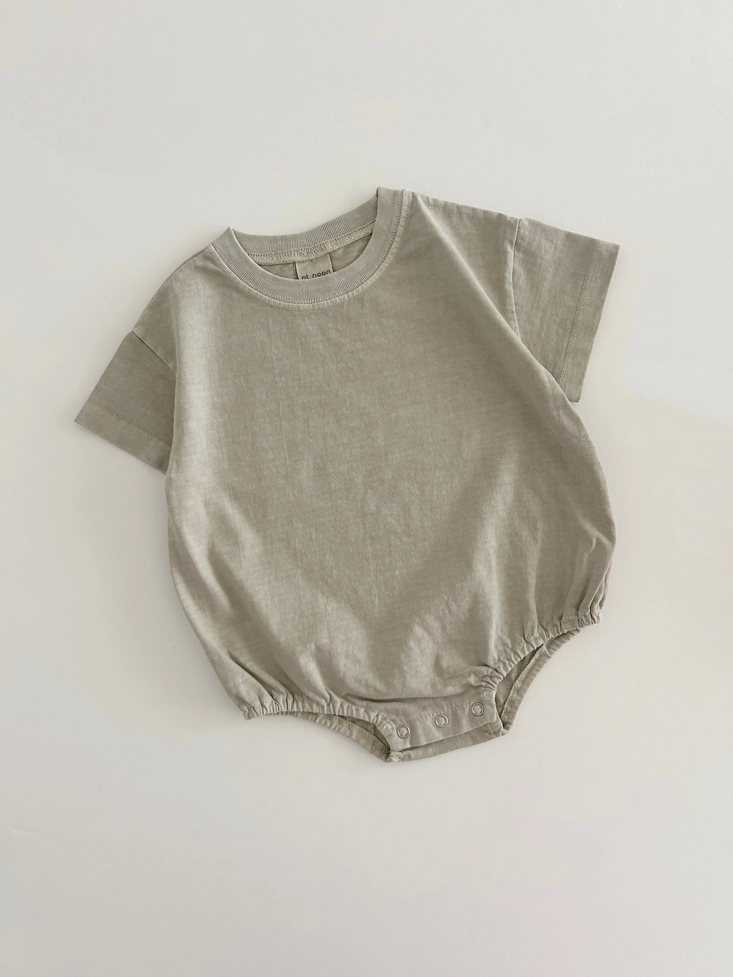 Baby Garment-Dyed T-Shirt Romper (3-18m) - 4 Colors