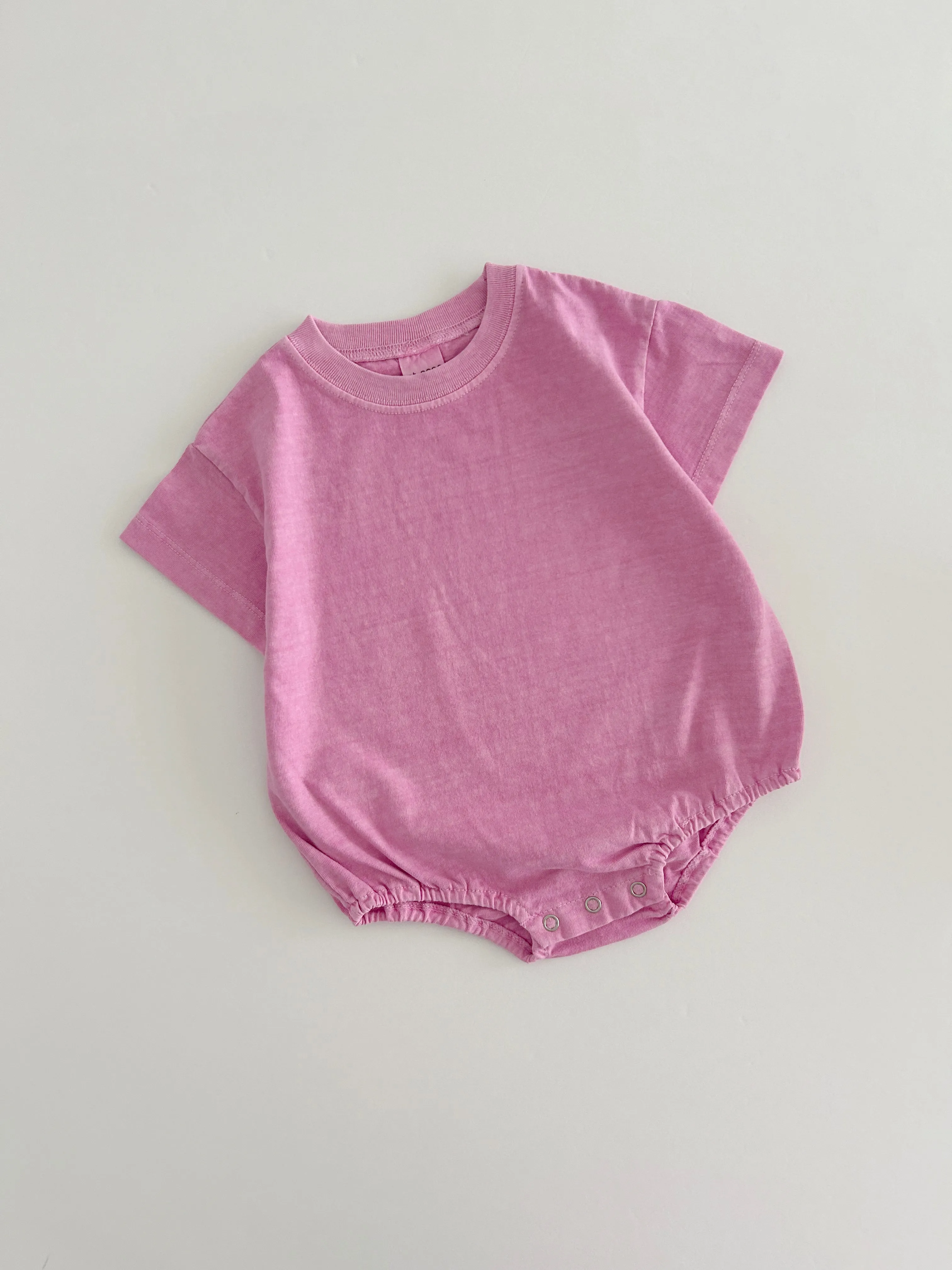 Baby Garment-Dyed T-Shirt Romper (3-18m) - 4 Colors