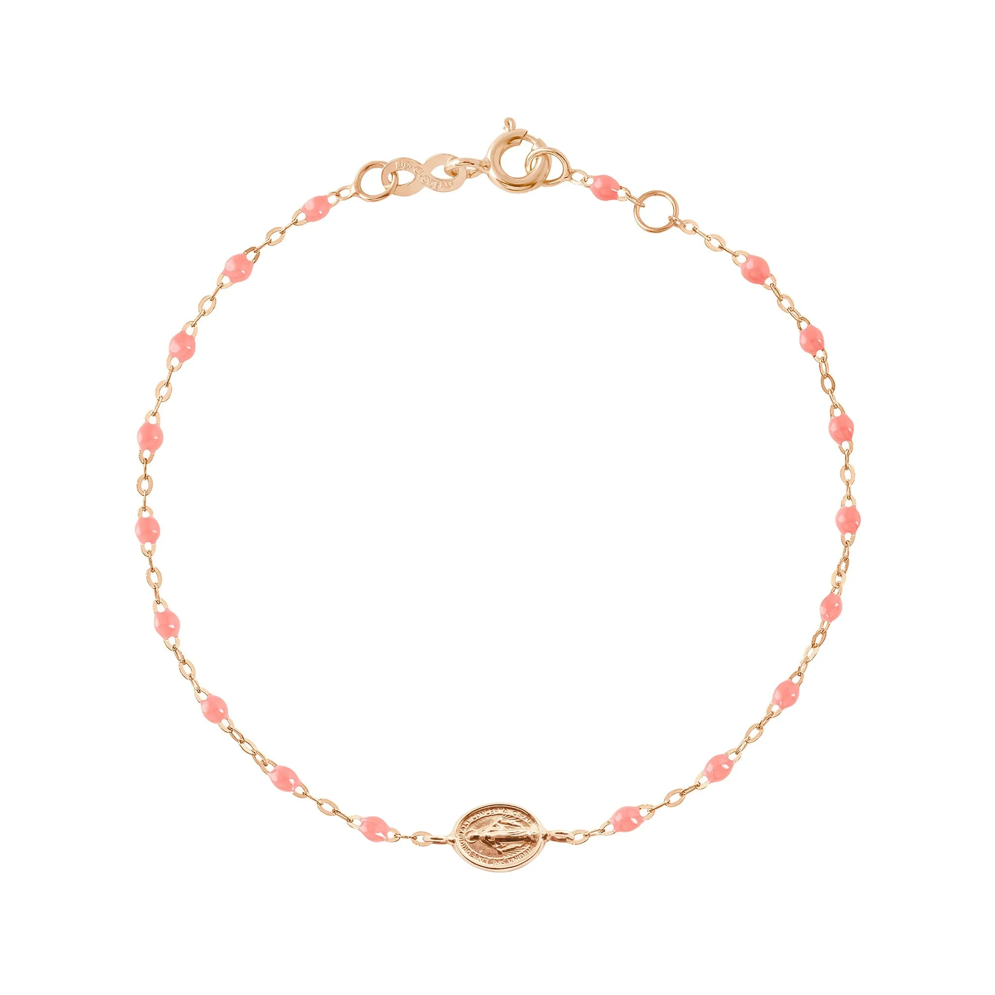 Baby Madone Charm Classic Gigi Fuchsia bracelet, Rose Gold, 5.1