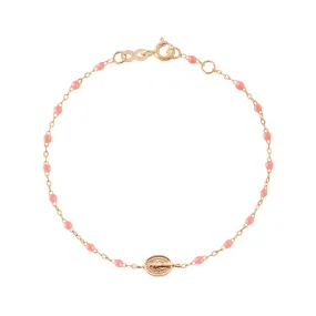 Baby Madone Charm Classic Gigi Fuchsia bracelet, Rose Gold, 5.1