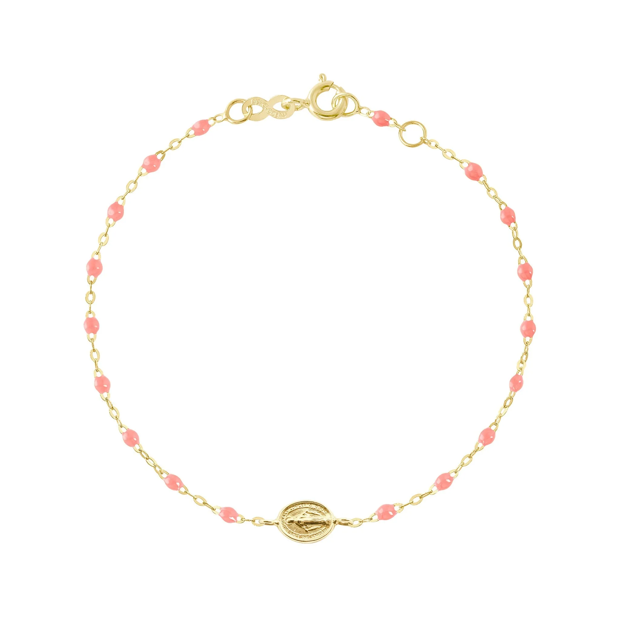 Baby Madone Charm Classic Gigi Fuchsia bracelet, Yellow Gold, 5.1