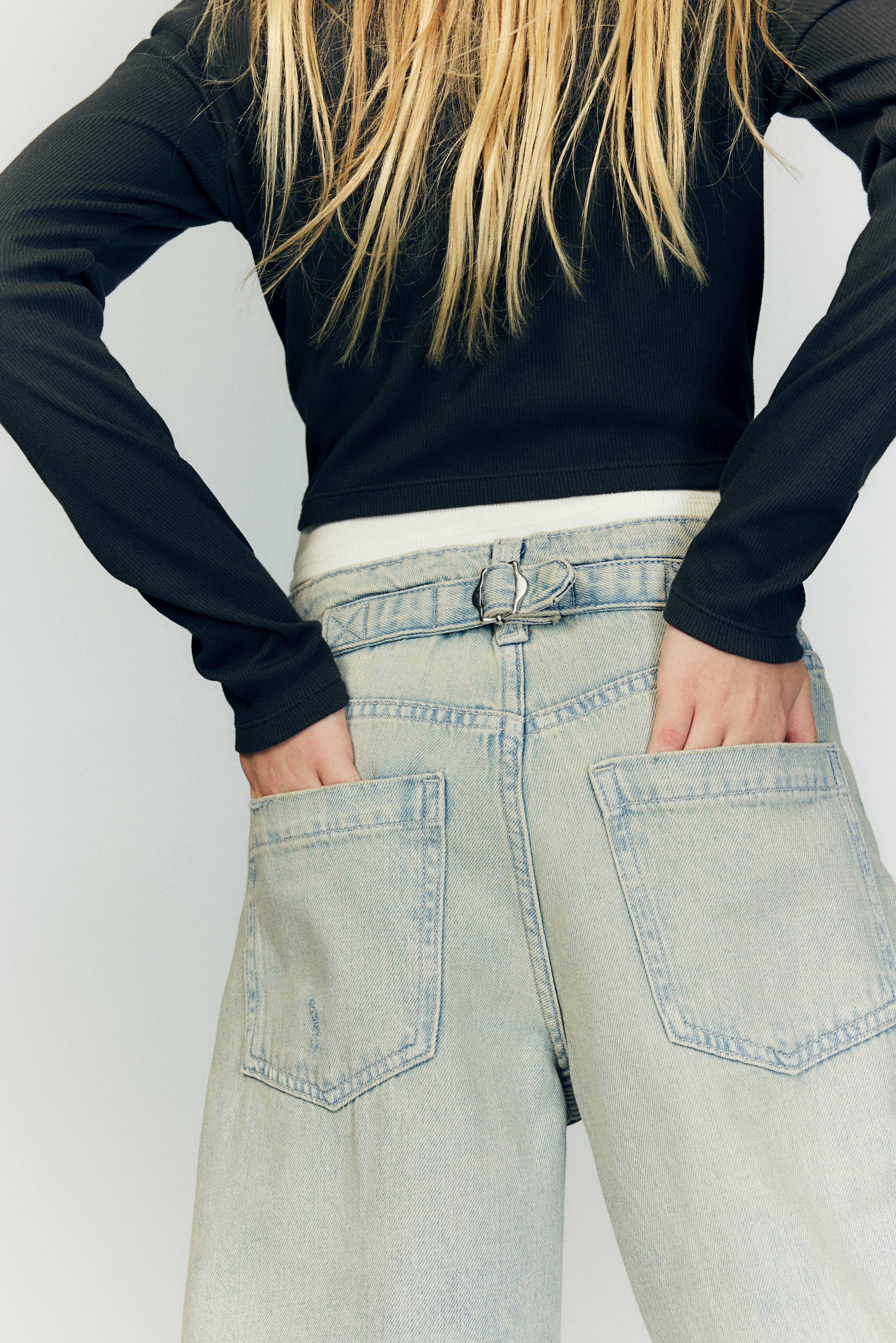 Baggy Fit Jeans - High waist - Long - Light denim blue - Kids | H&M GB