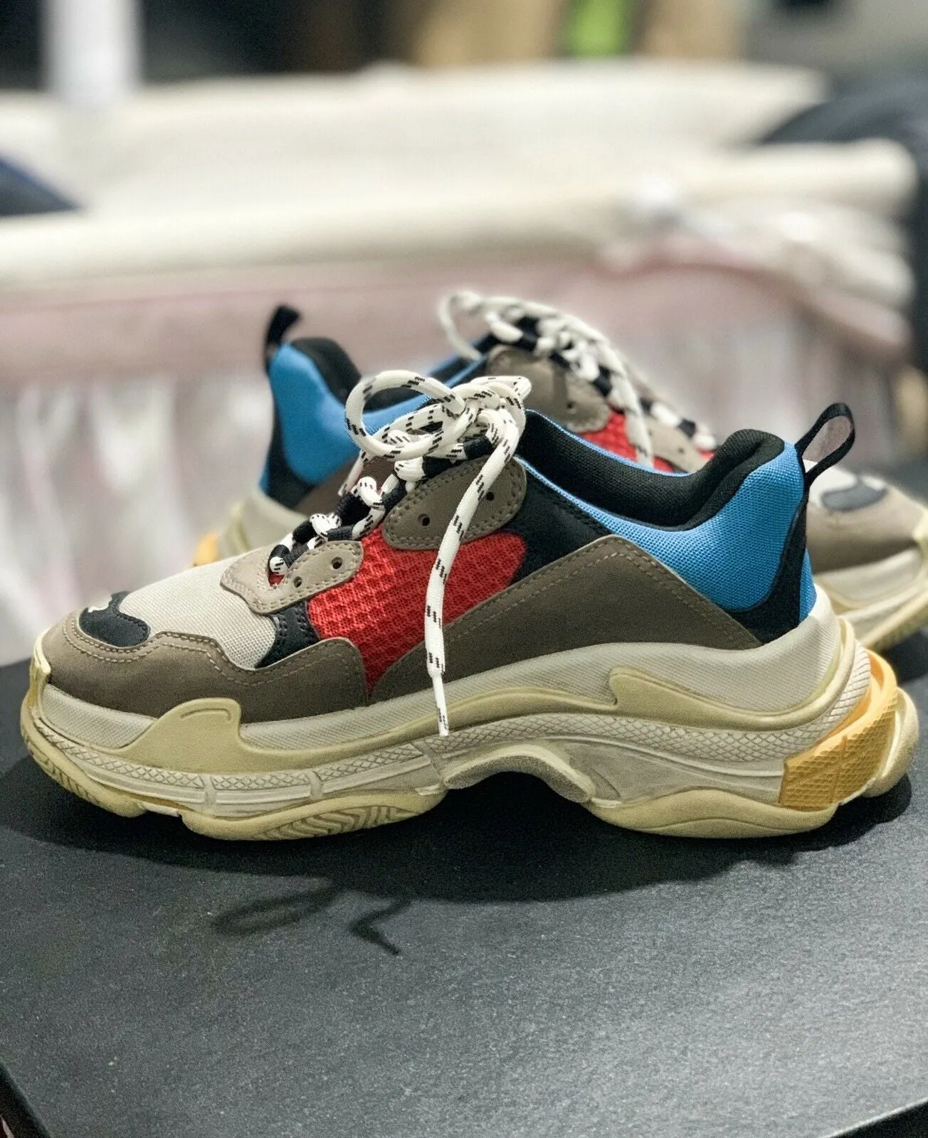 Balenciaga | Triple S Sneakers | Blue Grey Red Black