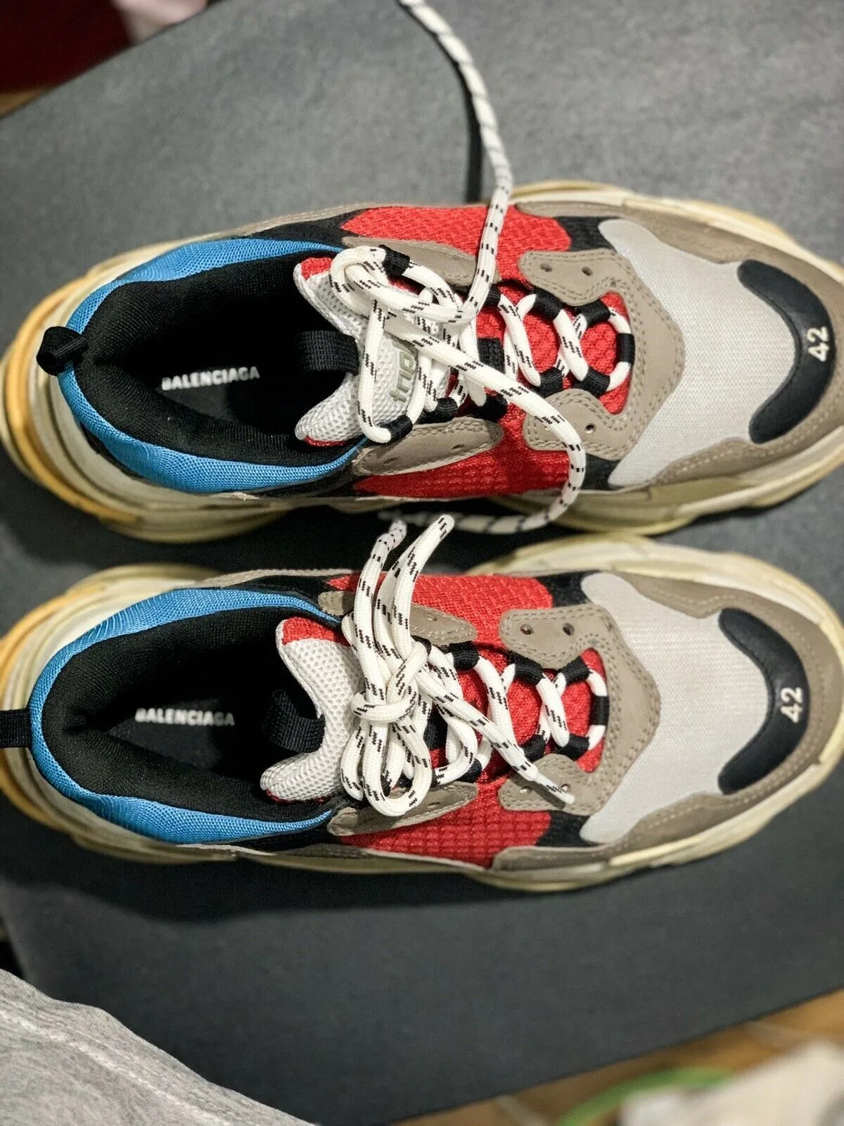 Balenciaga | Triple S Sneakers | Blue Grey Red Black