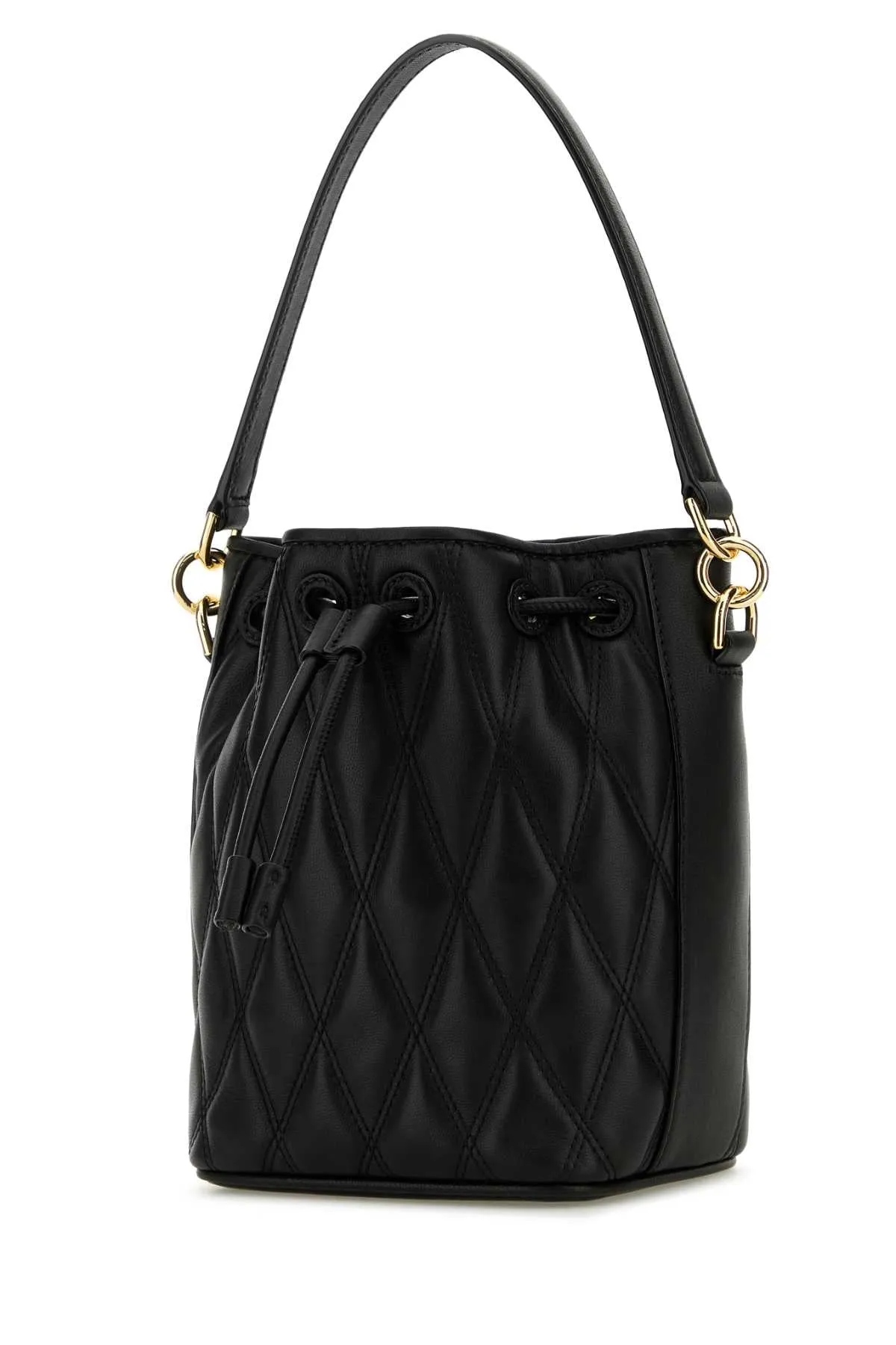 Bally Black Leather Donae Bucket Bag