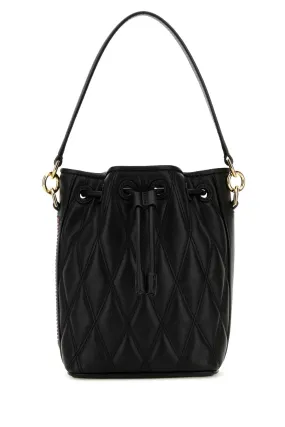 Bally Black Leather Donae Bucket Bag