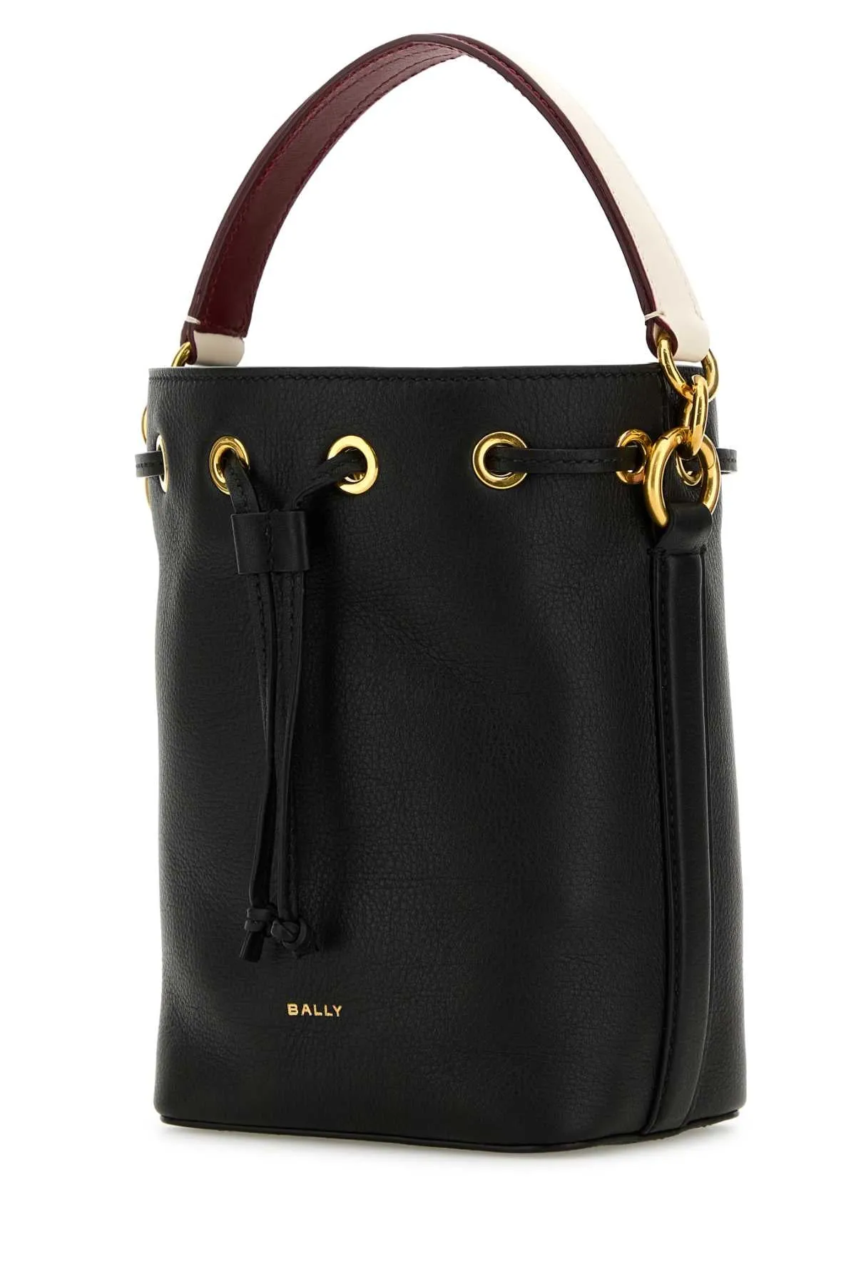 Bally Black Leather Small Code Bucket Bag