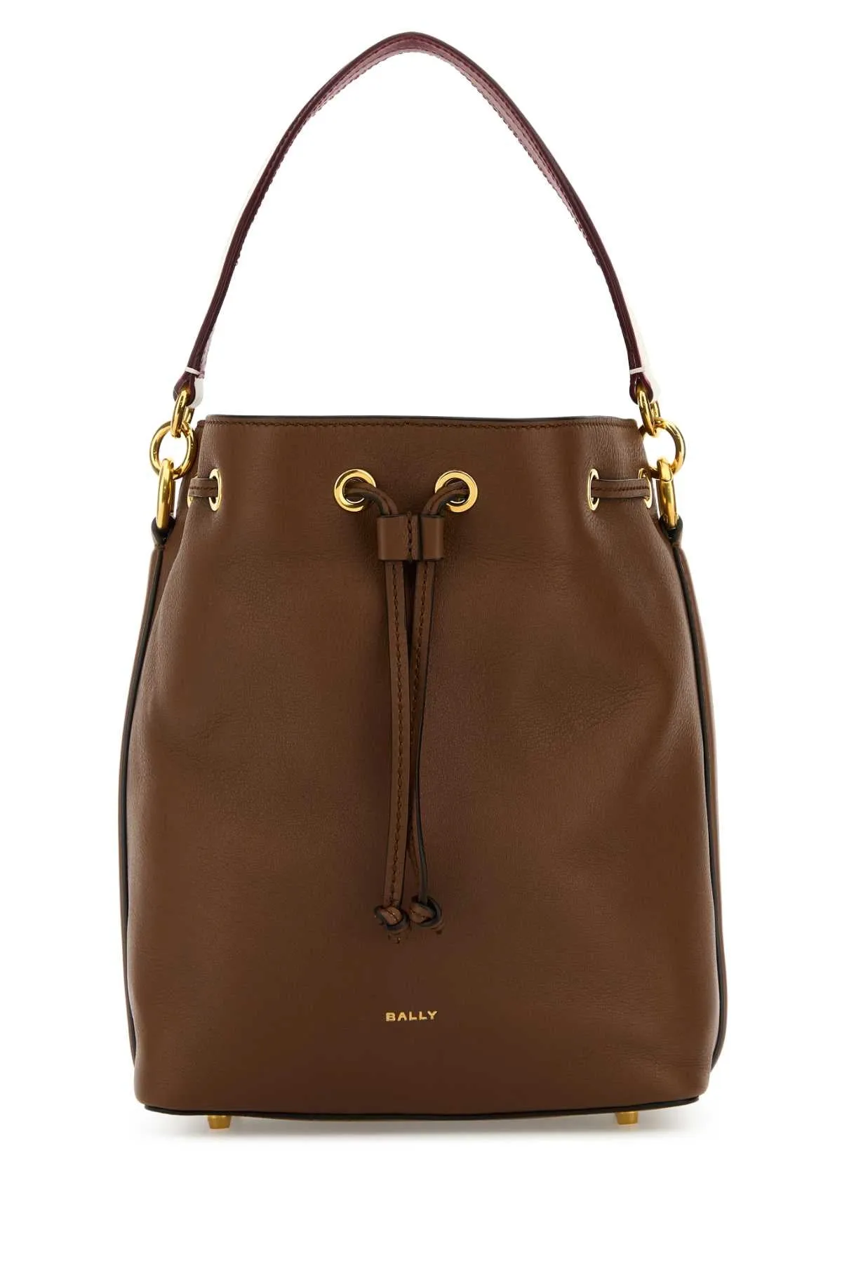 Bally Caramel Leather Code Bucket Bag