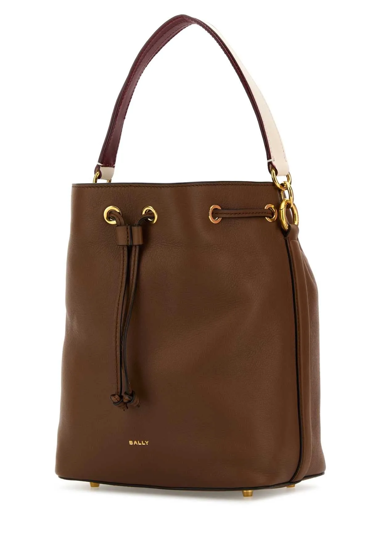 Bally Caramel Leather Code Bucket Bag