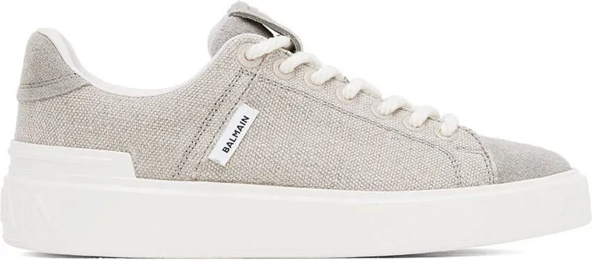 Balmain Gray B-Court Sneakers