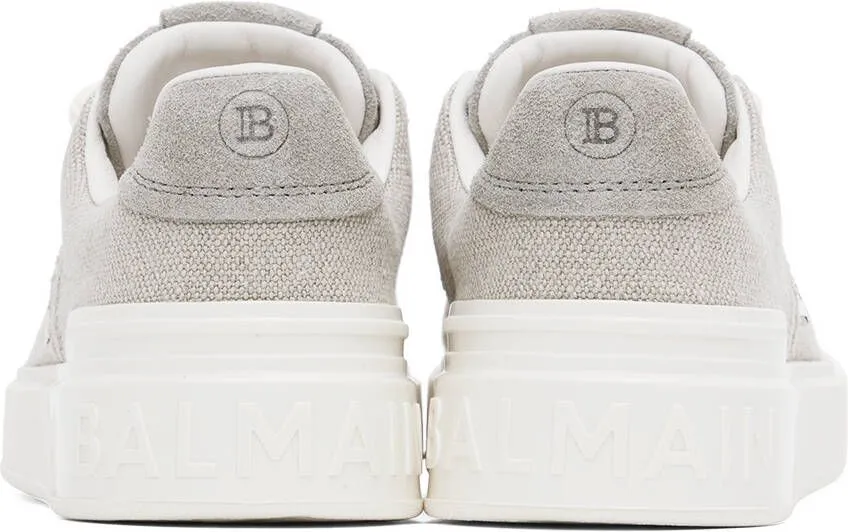 Balmain Gray B-Court Sneakers